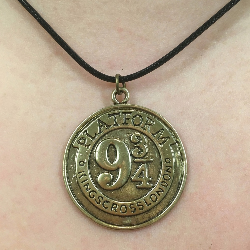 Harry Potter Platform 9 3/4 Gold Necklace